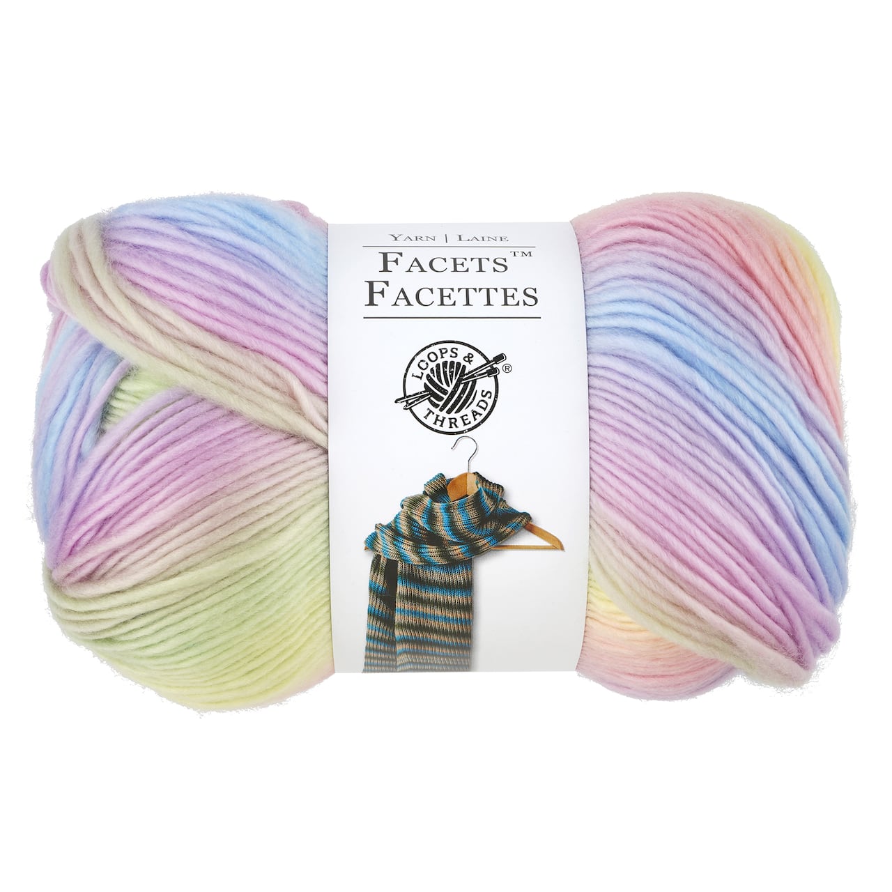 Loops & Threads Facets Yarn - Cotton Candy - 3.5 oz